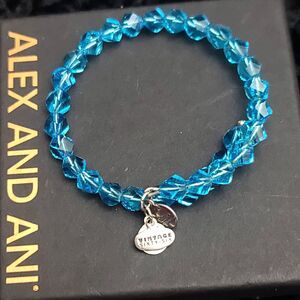 Alex And Ani Azure Mirage Blue Wrap Bracelet Vintage 66